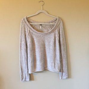 Free People knit off the shoulder sweater